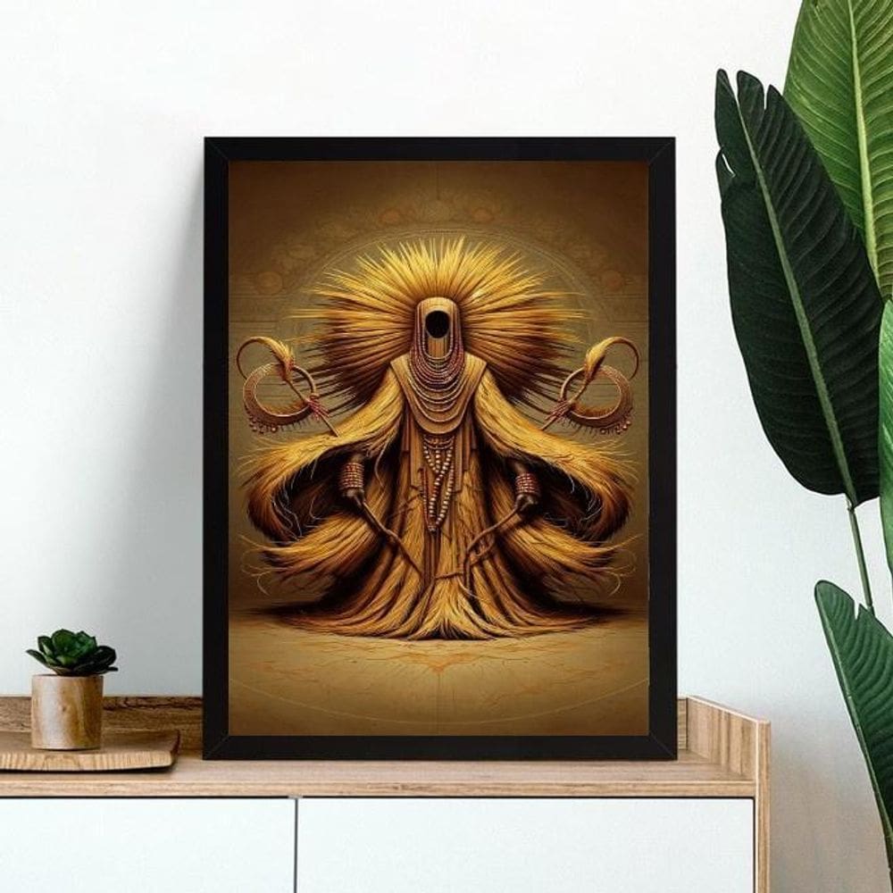 Quadro Artístico Orixá Obaluaê 33X24Cm