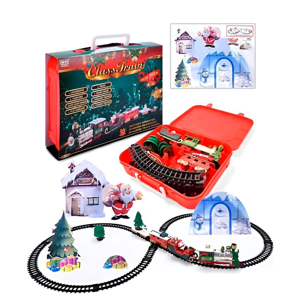 Brinquedo Locomotiva Trilho Trem Natal Elétrico Papai Noel
