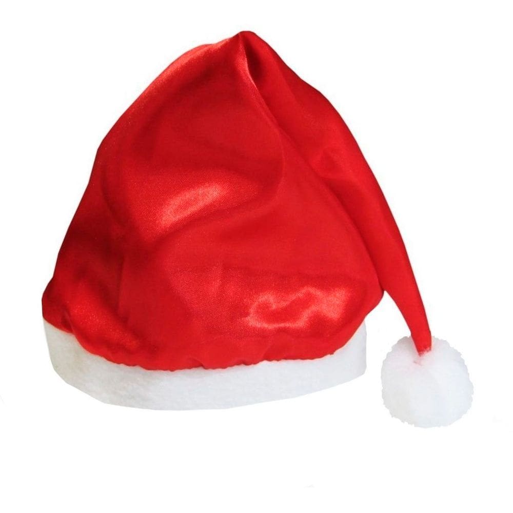 Kit 10 Touca Natalina Gorro Noel Vermelho Branco 37 cm