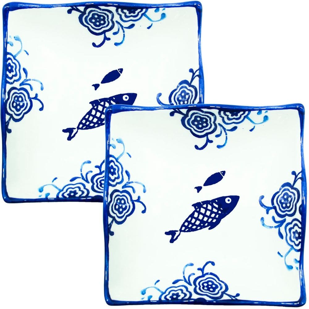 Kit 6 Tigela Sobremesa Bowl Peixe Praia Oceano Náutico 12cm