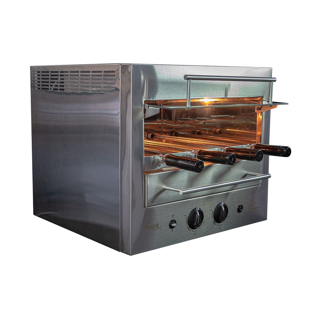 Churrasqueira Gourmet Rotativa a Gás GLP de Bancada Aço Inox Bake Premium 04 Bivolt - Hope