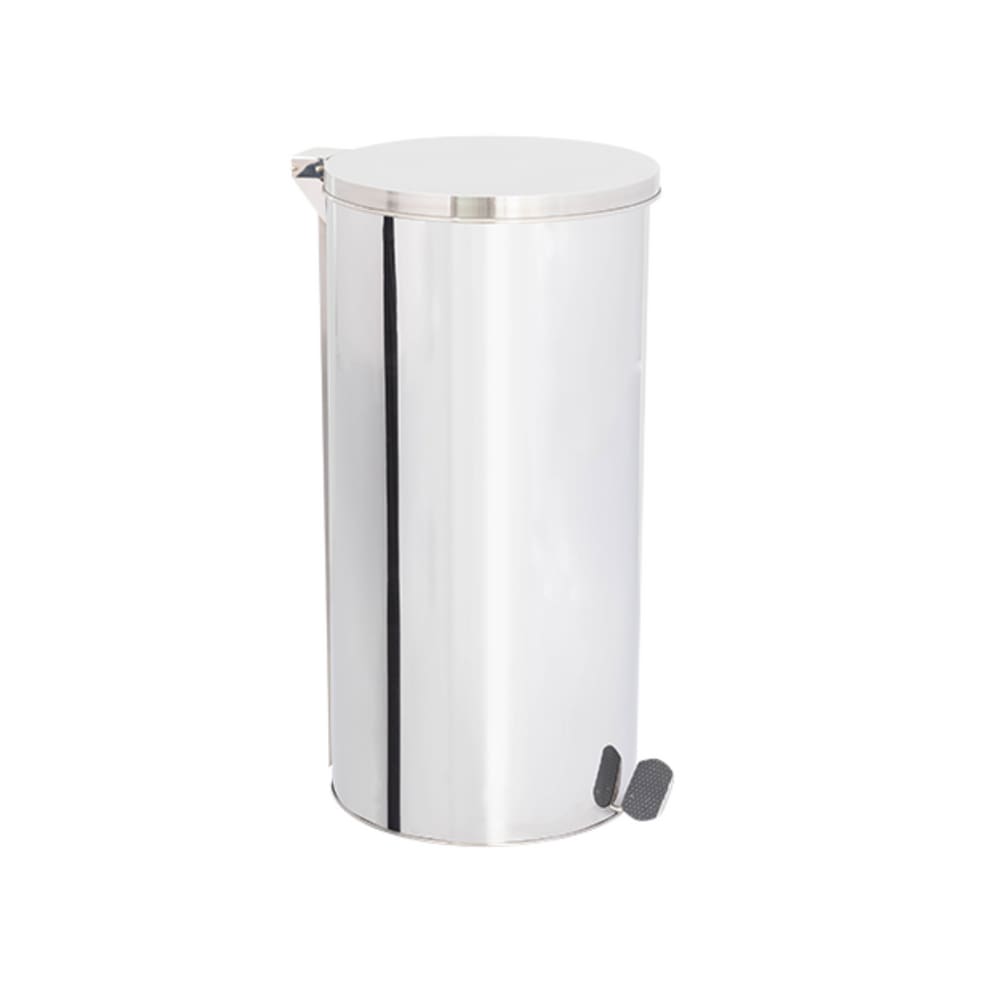 Lixeira em Aço Inox 95L Pedal Redonda