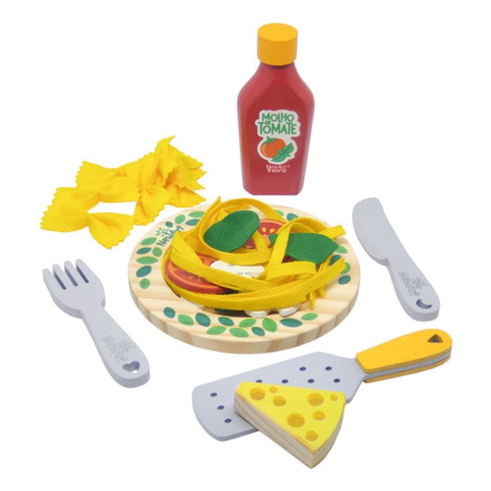 Kit Macarronada De Madeira Coleção Comidinhas New Art Toys