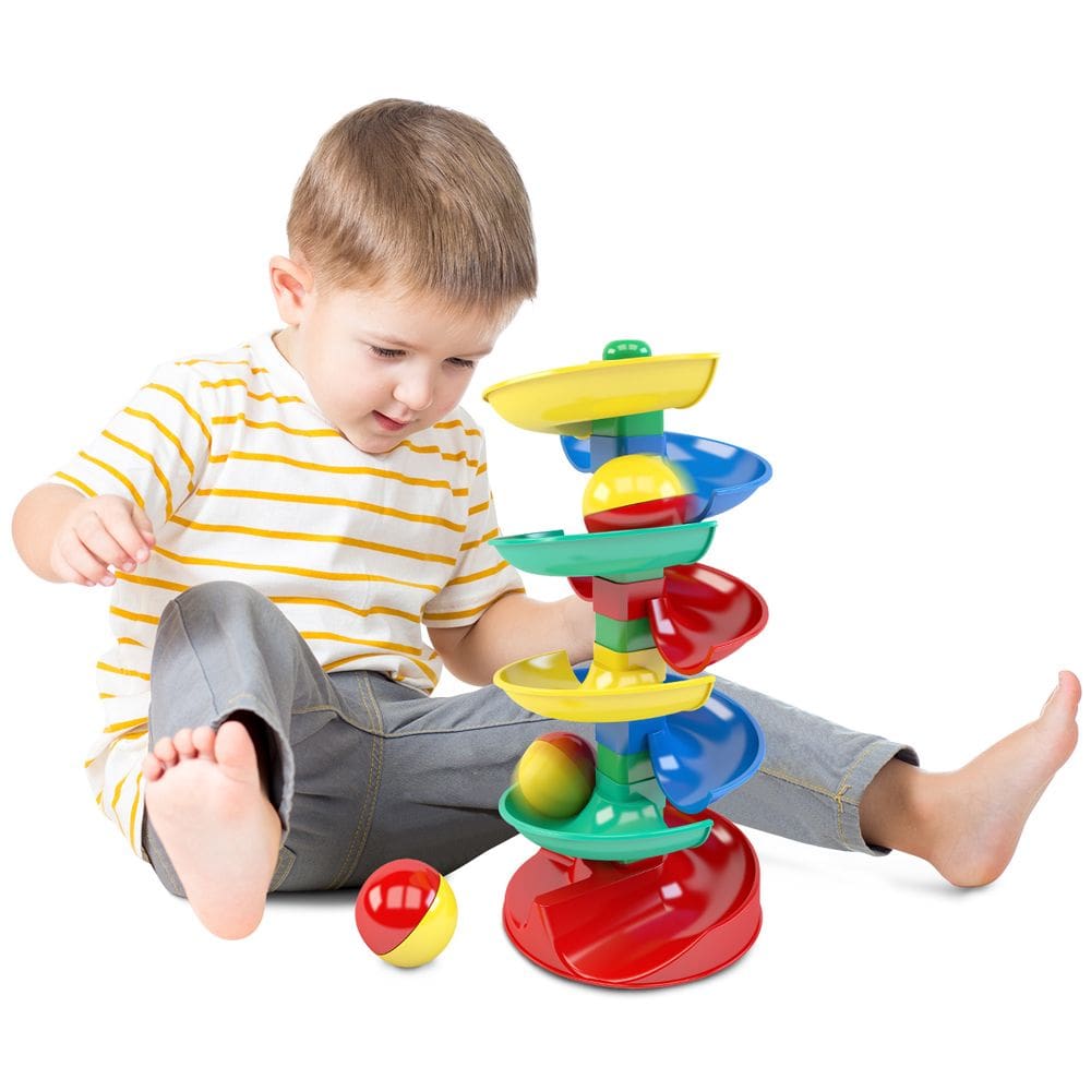 Rola Bola da Blocolândia 18 Peças Brinquedo Educativo Bebês Crianças Pequenas Desenvolva a Coordenação Motora Criatividade do seu Filho MK412
