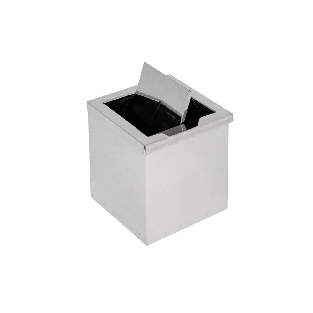 Lixeira em Aço Inox 15L Basculante Quadrada