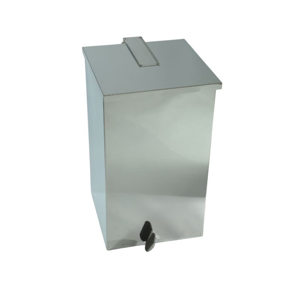 Lixeira Quadrada Pedal 50L de Aço Inox