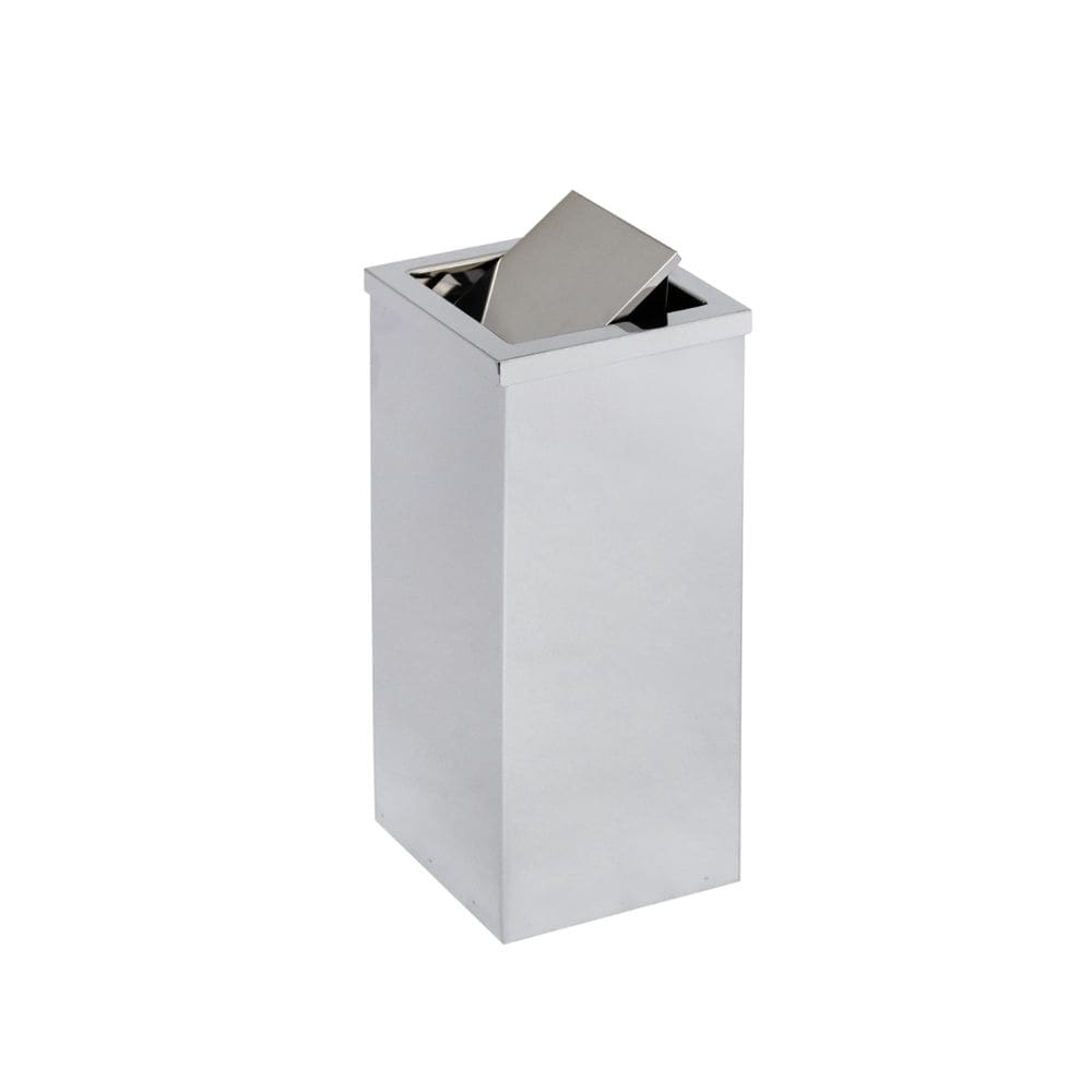 Lixeira em Aço Inox 30L Basculante Quadrada
