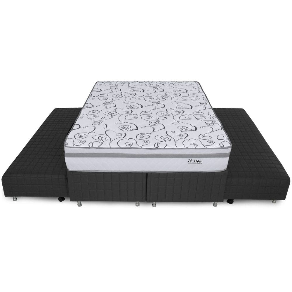 Cama Box Queen Ortopédica com Duas Camas Auxiliares 158x198cm BF Colchões