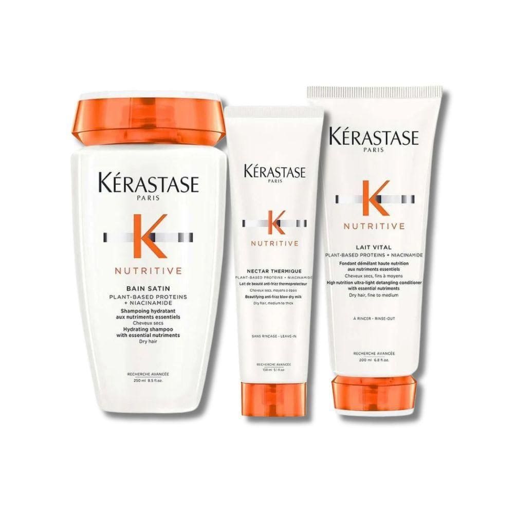Kit Nutritive Bain Satin + Lait Vital + Nectar Thermique