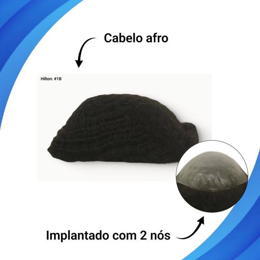 Protese Capilar Afro Micropele Hilton 8Wv 18X23