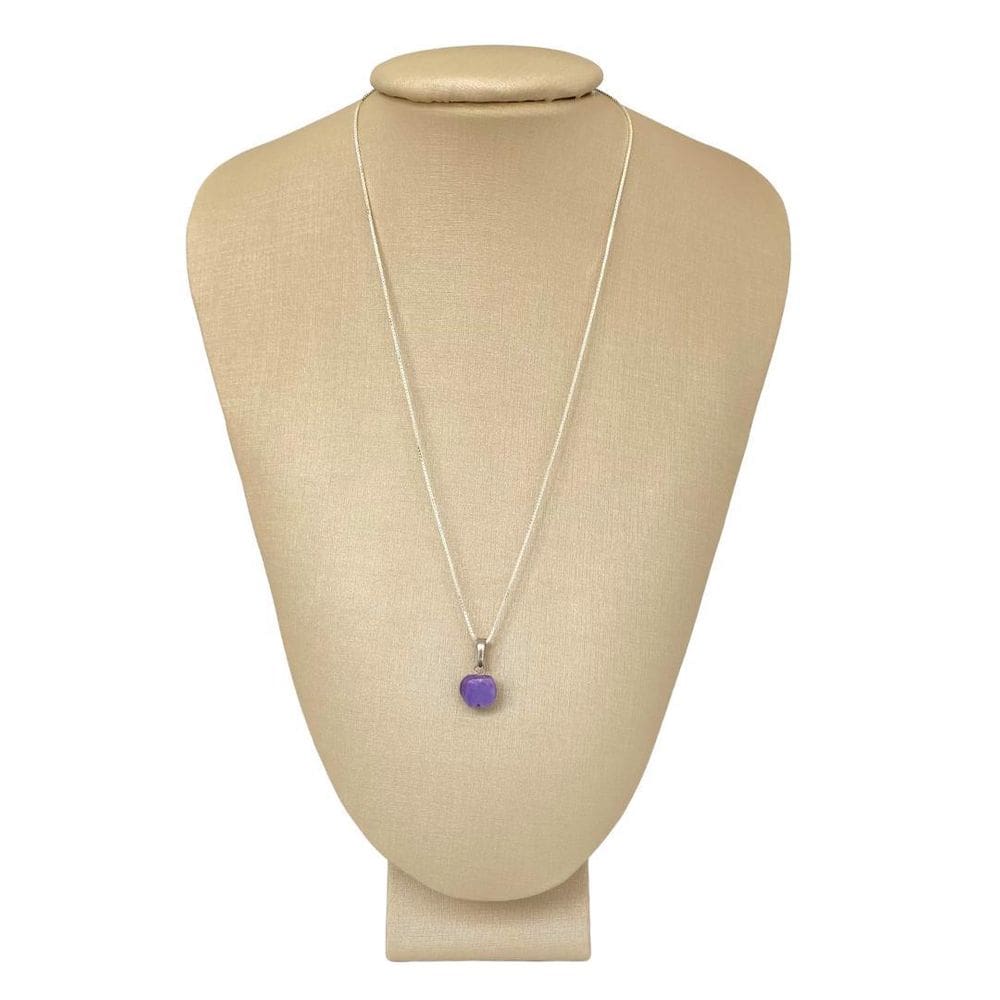 Colar 60Cm Prata 925 Charoita Legítima Ponte Vecchio Joias