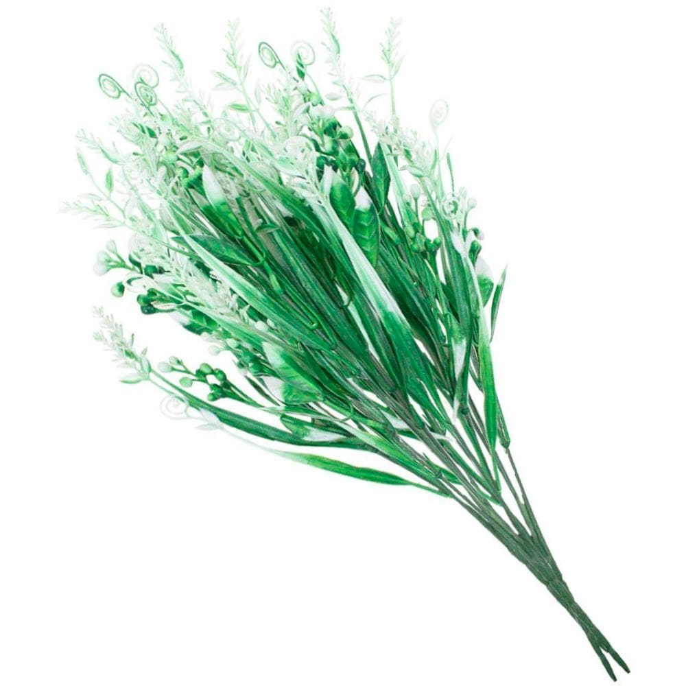 9 Ramos Decoração Arranjo Flor Planta Artificial Buquê Plástico Floral 5 Ramos Cada 44cm