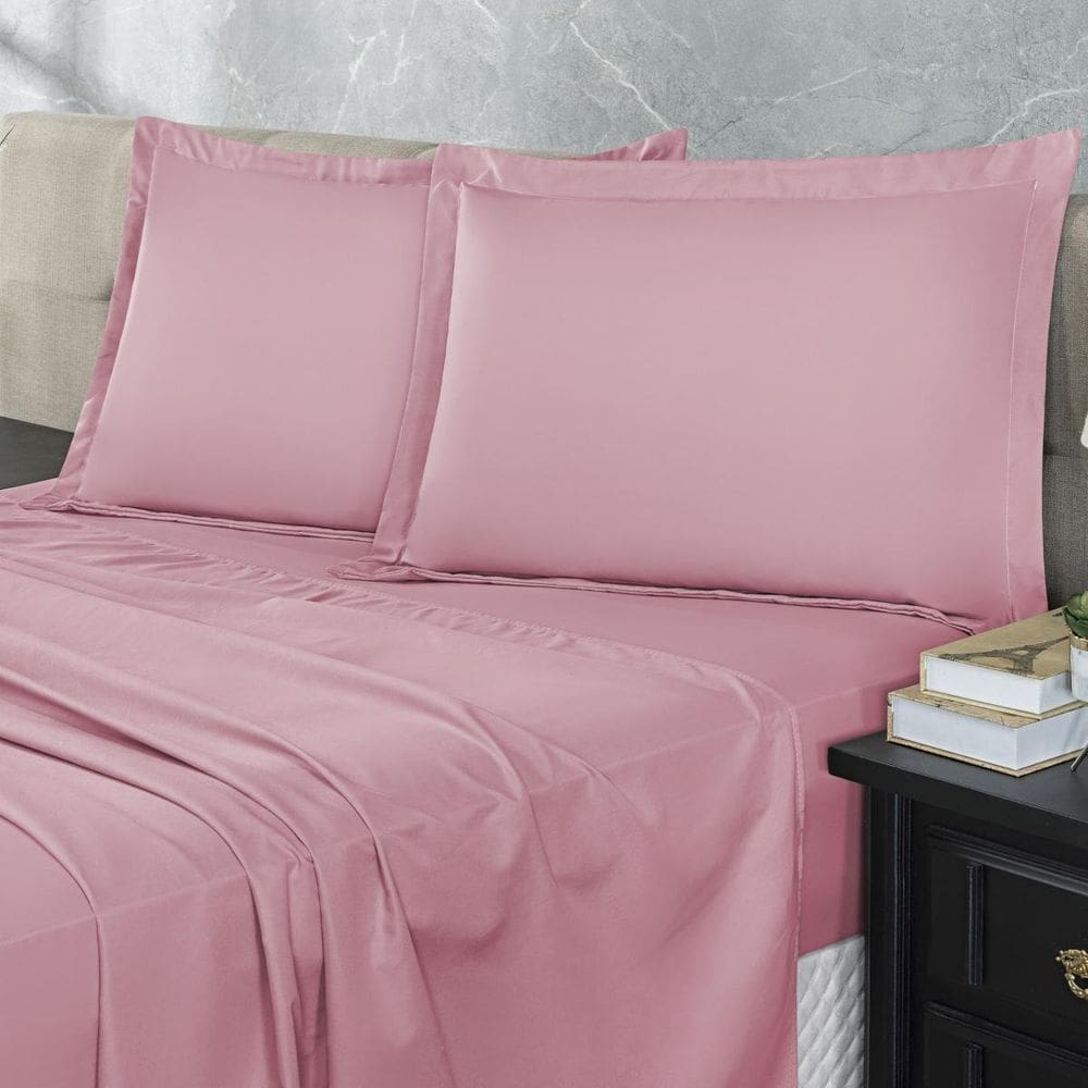 Jogo Lençol Elastico 300 Fios Casal Queen 4 Peças Hotel Rose