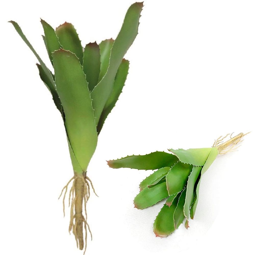 Kit 10 Peças Bromélia Planta Artificial Verde 21cm 8 Folhas