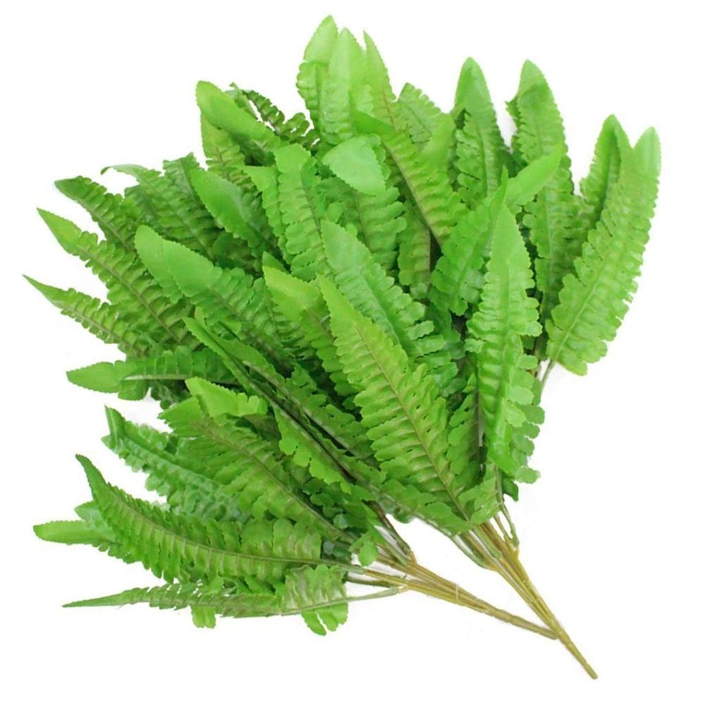 10 Ramos Decoração Arranjo Samambaia Artificial 35cm