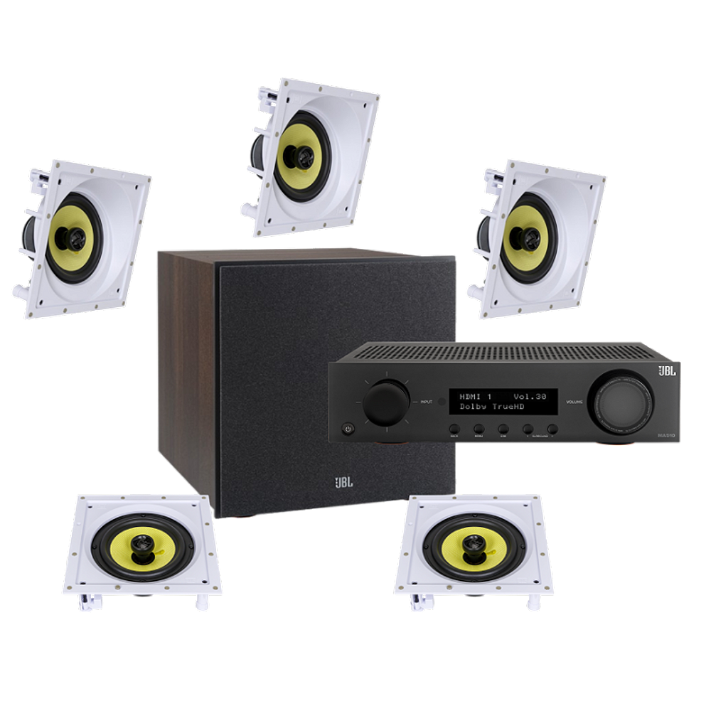 Kit 5.1 JBL Receiver MA510 + 3 Cxs Ci6SA + 2 CI6S + Sub 220P