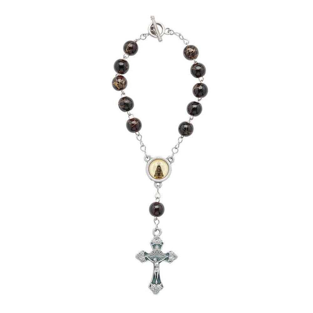 Dezena para Carro de Nossa Senhora Aparecida e Cristóvão Com Fecho Mesclada 8mm