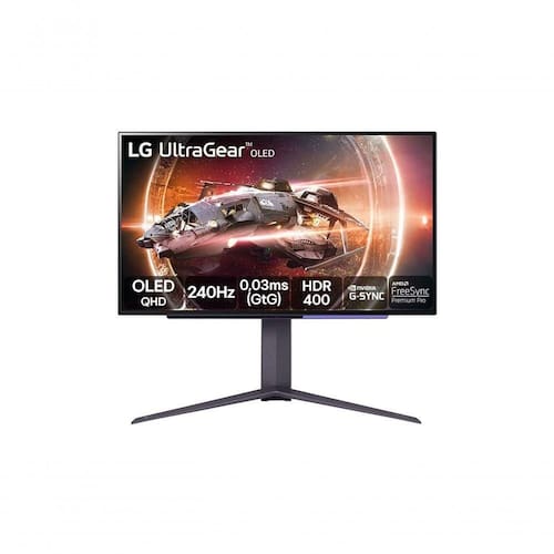 Imagem do produto Monitor Gamer LG UltraGear OLED – Tela OLED 27”, QHD, HDR400, True black, 1.5M:1, 240Hz, 0,03ms (GtG), NVIDIA® G-SYNC® – 27GS95QE-B em Extra