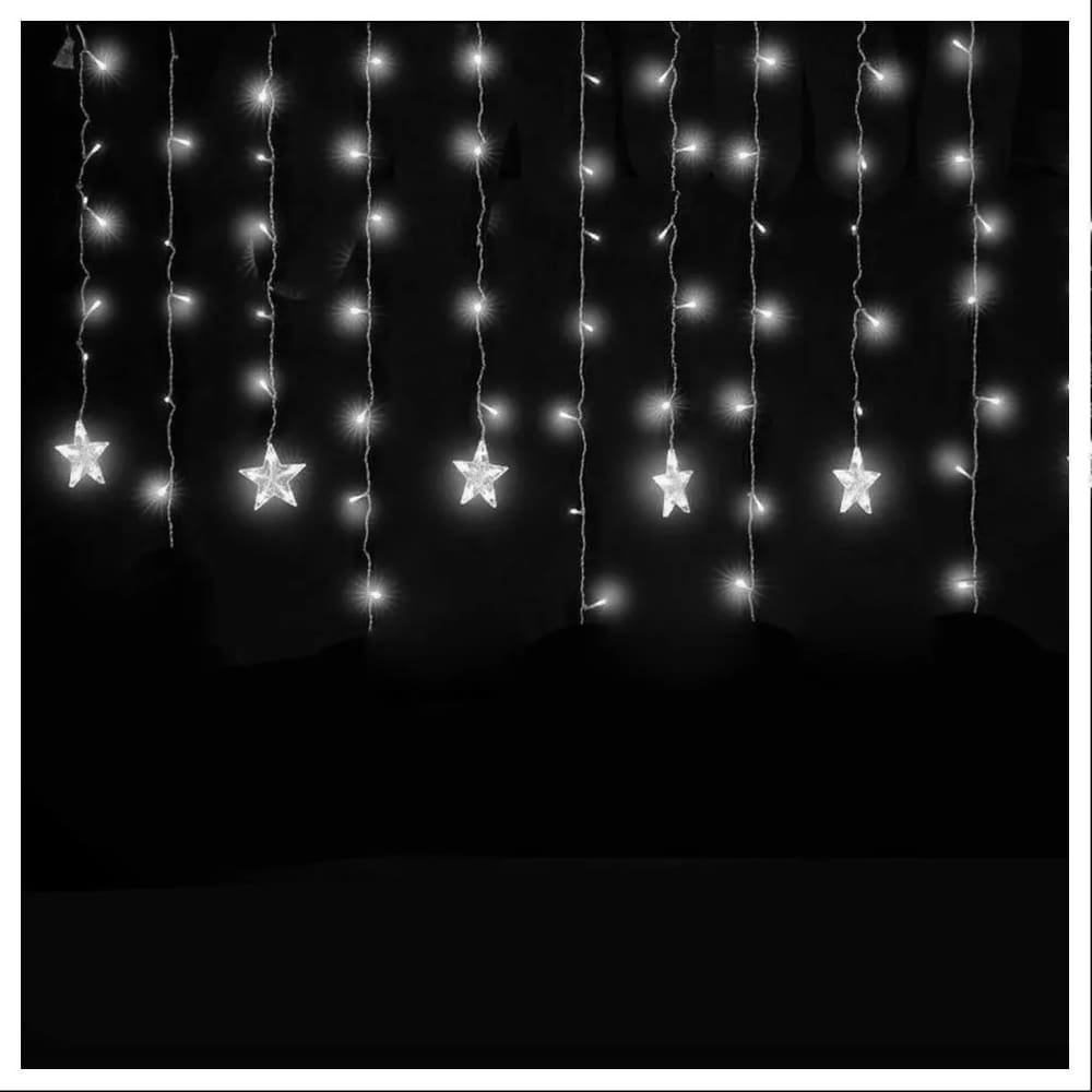 Pisca Cascata Cordão De Luz Estrela Led Branco 6 Metros 220v