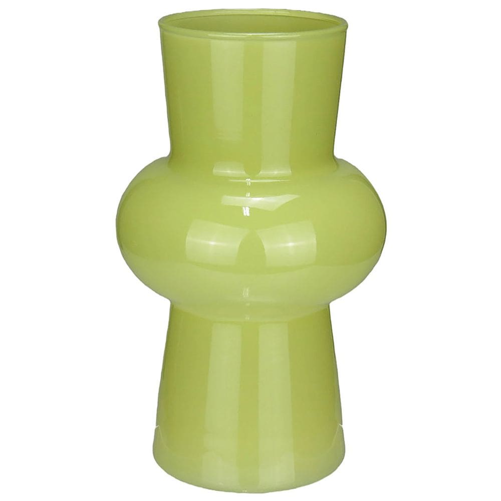 VASO DECORATIVO ENFEITE CASA ECLIPSE HOME&CO LEITOSO VIDRO 20x12x12cm VERDE