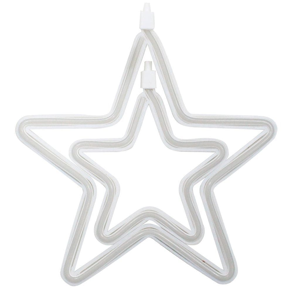 Decoração Varal Cordão Fio Luzes Colorida Estrela 220V 2,5m