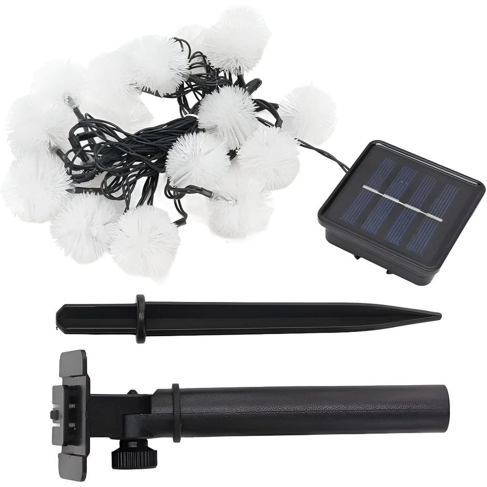 Cordão De Fada Solar LEDs Lâmpadas Luzes Amarela Natal 5m