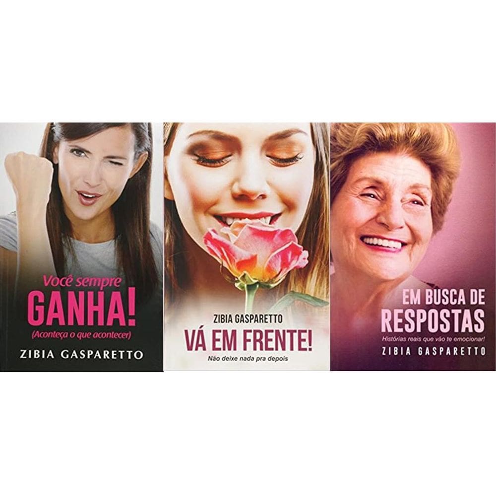 Kit 3 Livros Zibia Gasparetto Você Sempre Ganha + Vá Em