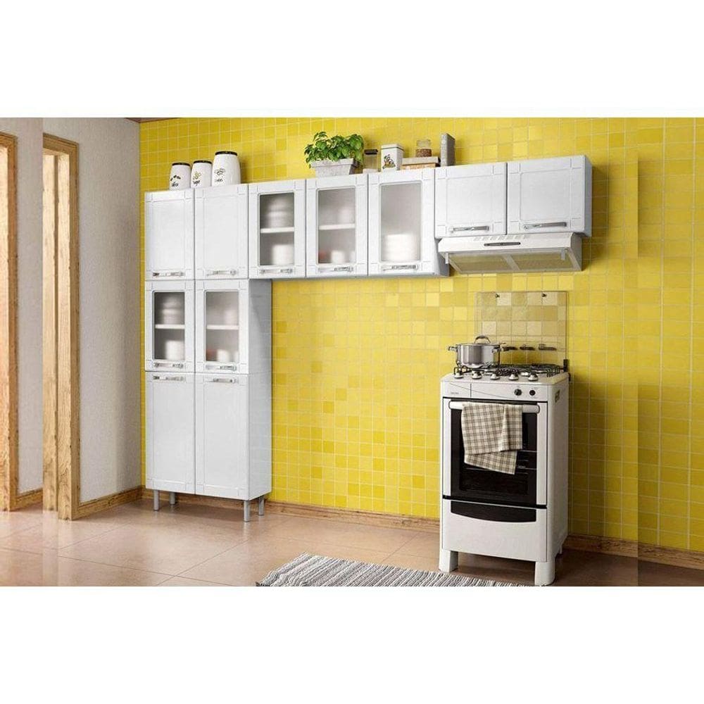 Cozinha Compacta Múltipla 3 Peças (2 Armários + 1 Paneleiro) CPT98 Branco - Bertolini