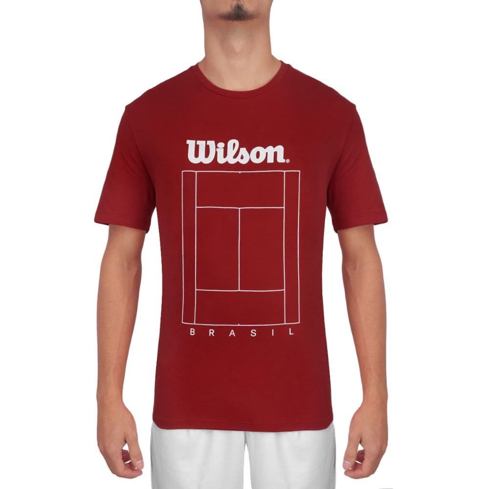 Camiseta Wilson Tennis Court Vermelha
