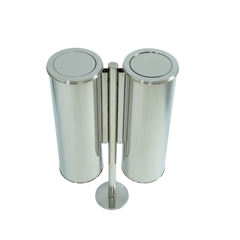 Lixeira Externa Dupla 50L com Aro basculante