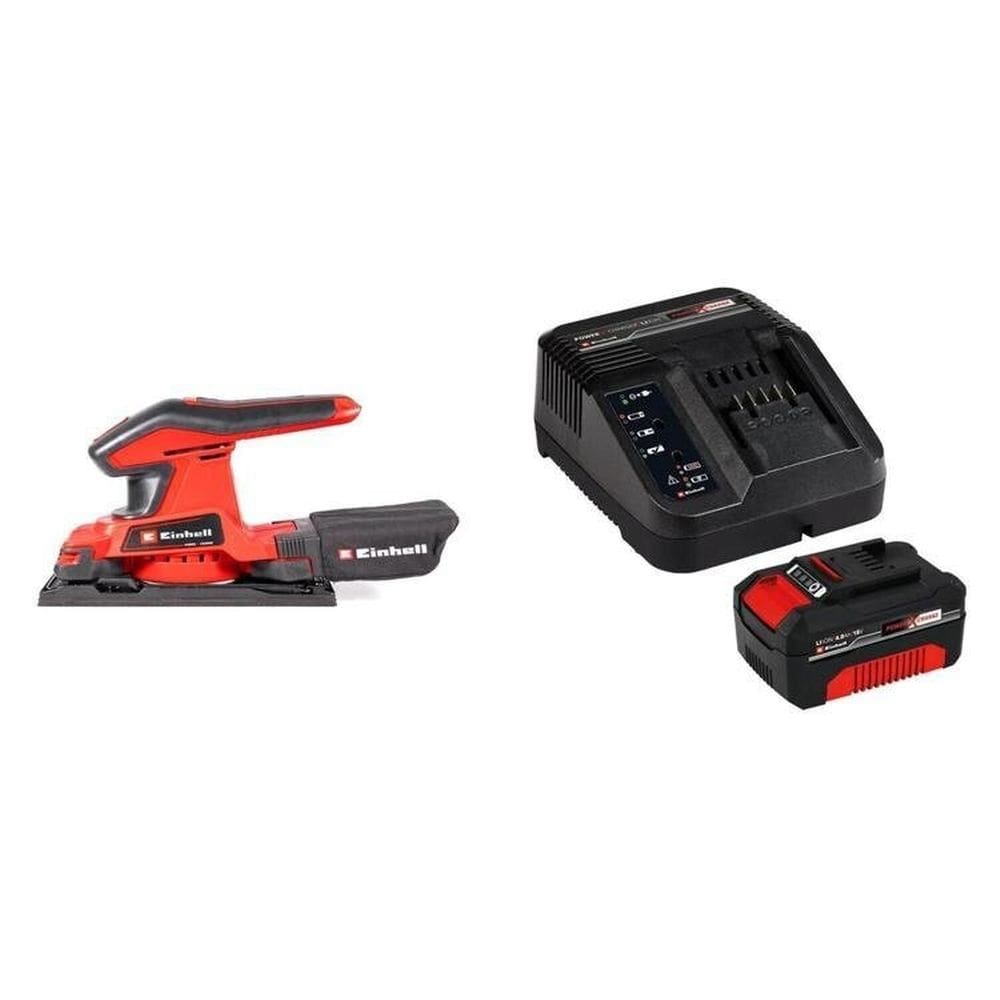 Lixadeira Orbital a Bateria - Tc-os 18/187 Li Solo e 1 Kit Carregador Bivolt com Bateria 18v 4,0ah Vermelho/Preto