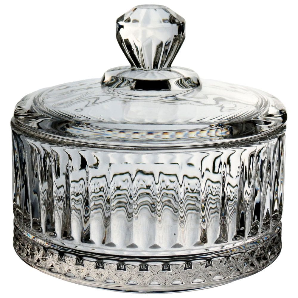 POTICHE DECORATIVO BOMBONIERE REDONDO HOME&CO COM TAMPA ECO CRYSTAL 10x10x10cm TRANSPARENTE