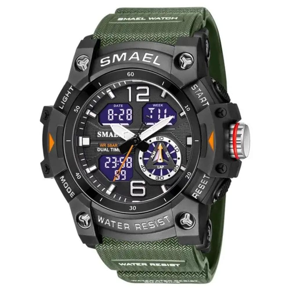 Relógio Estilo Esportivo Smael 8007 - Army Green