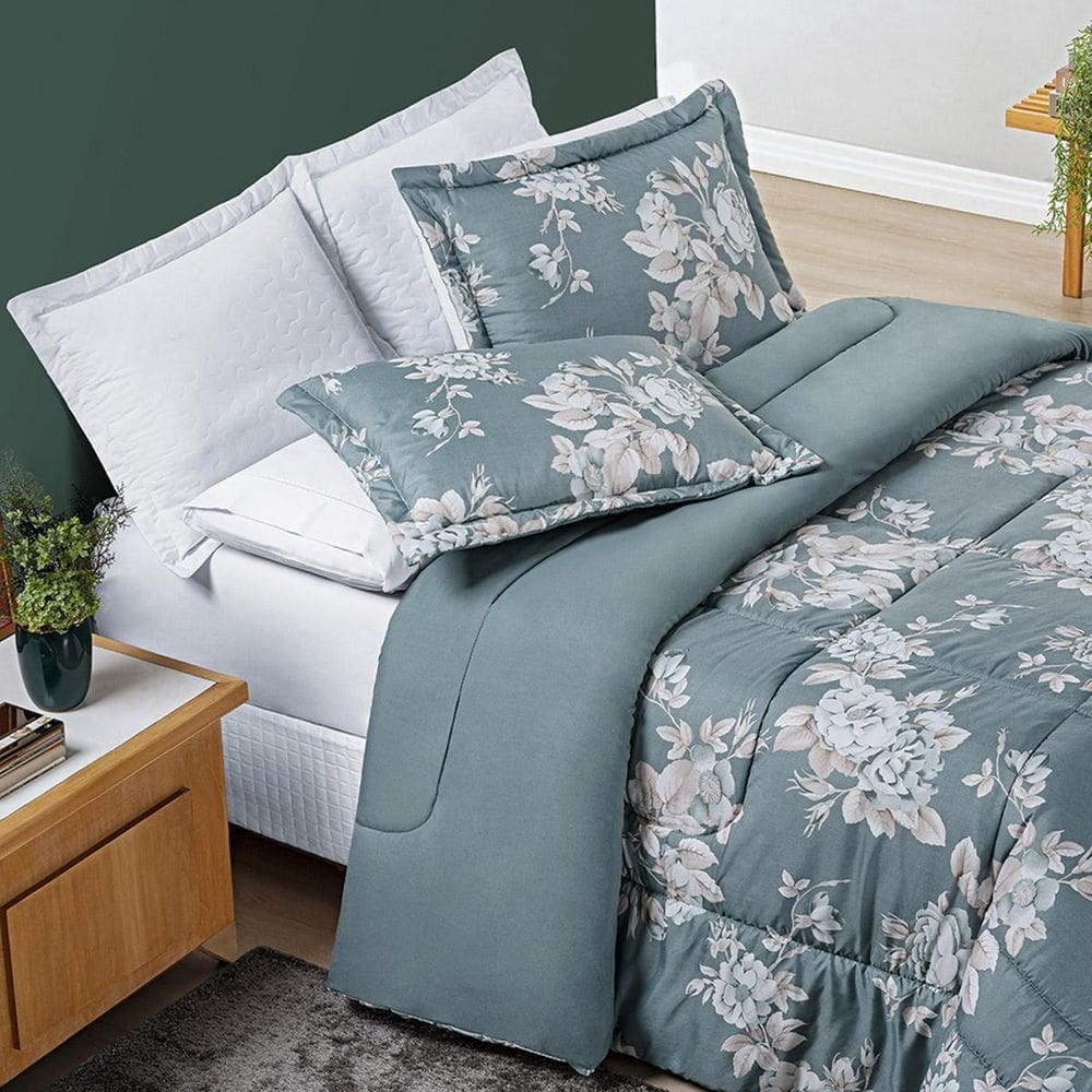 Edredom Avere King 3 Peças Floral 200 Fios Primavera