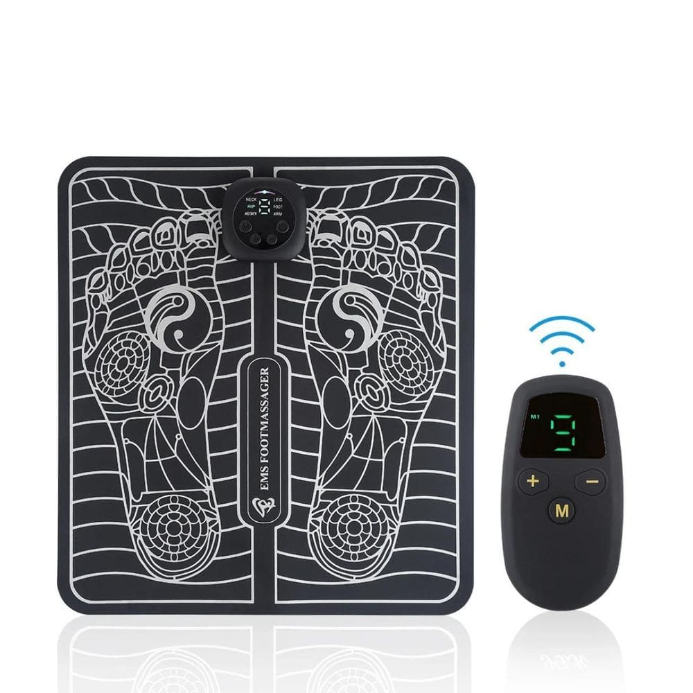 Tapete Massageador Para Pés Ems Preto -