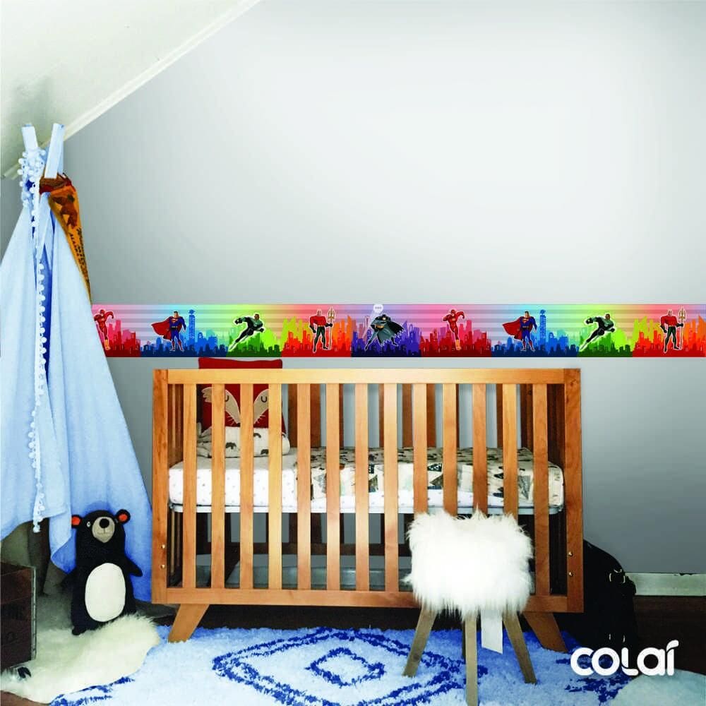 Faixa Decorativa Quarto Bebê Heróis 9M