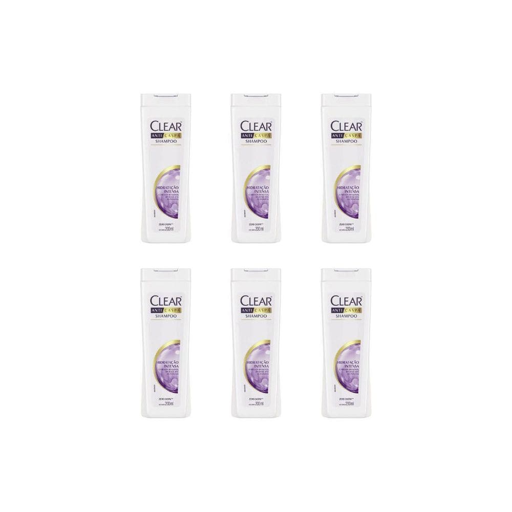 Shampoo Clear 200Ml Hidrataçao Intensa-Kit C/6Un