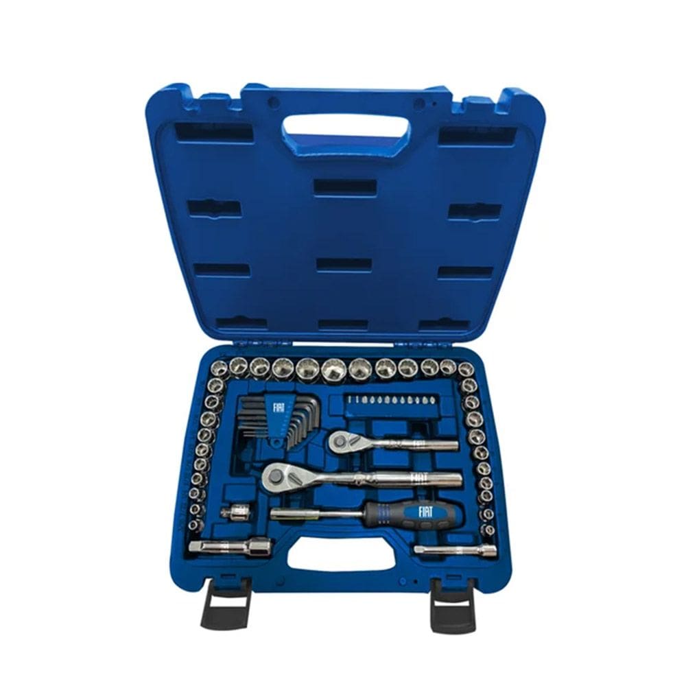 Caixa Kit Ferramentas Cromo Vanadio 58 Peças Curia 58 Fiat