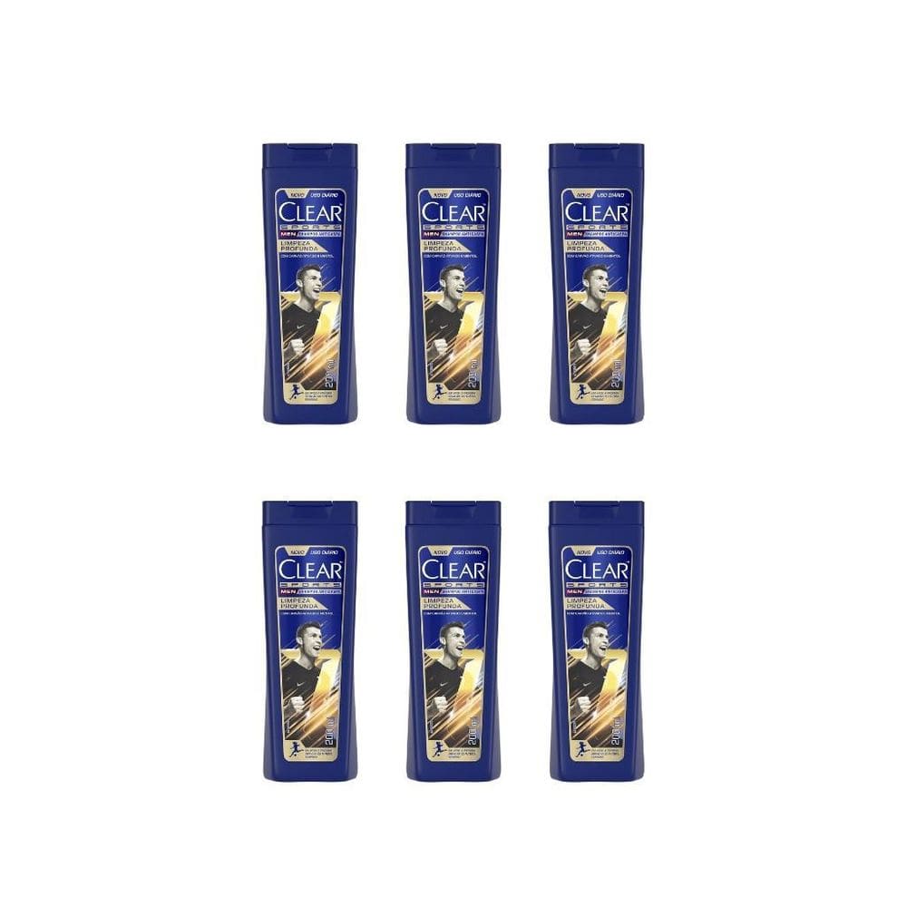 Shampoo Clear 200Ml Limpeza Profunda-Kit C/6Un