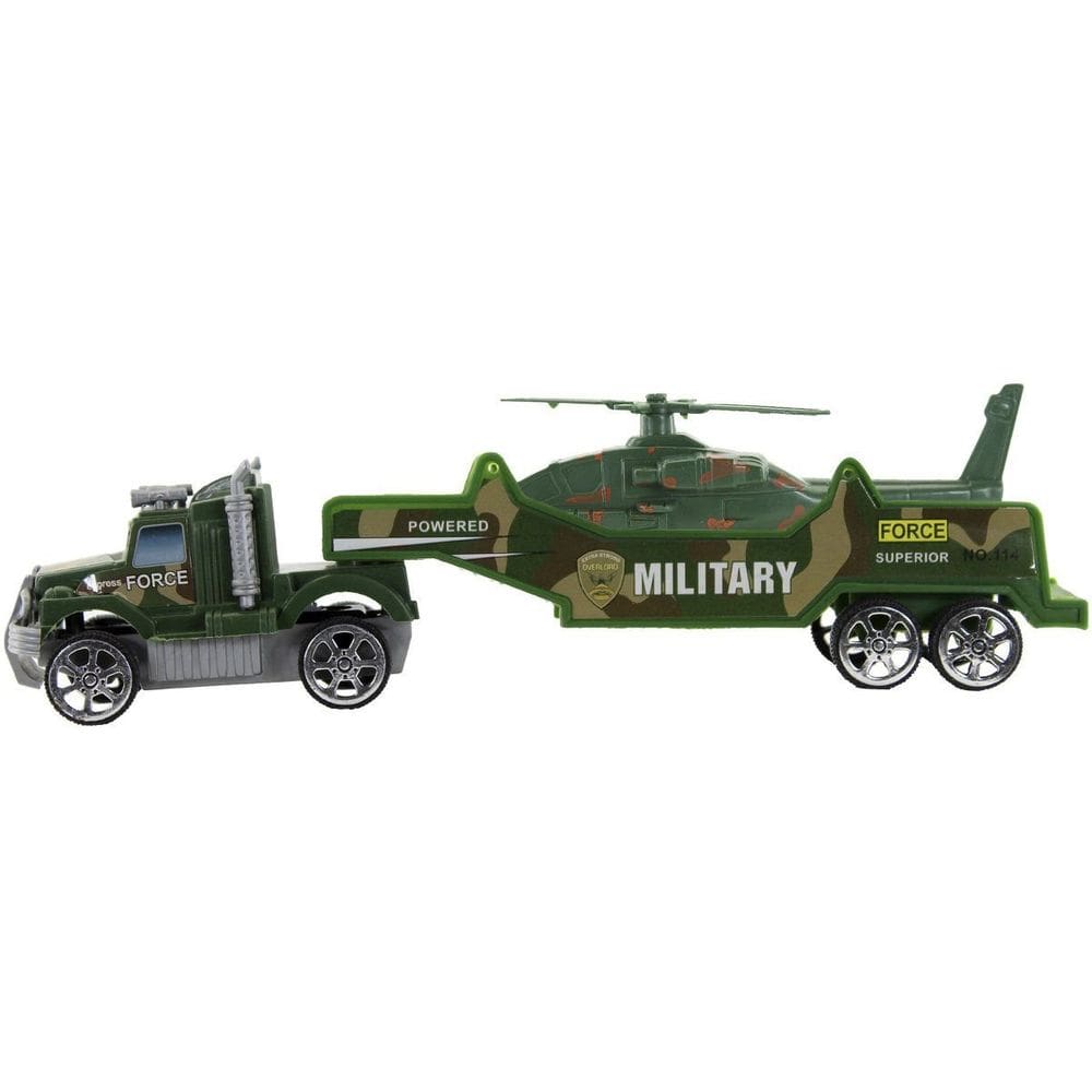 Carreta a Fricção Militar Camuflado Verde Helicóptero