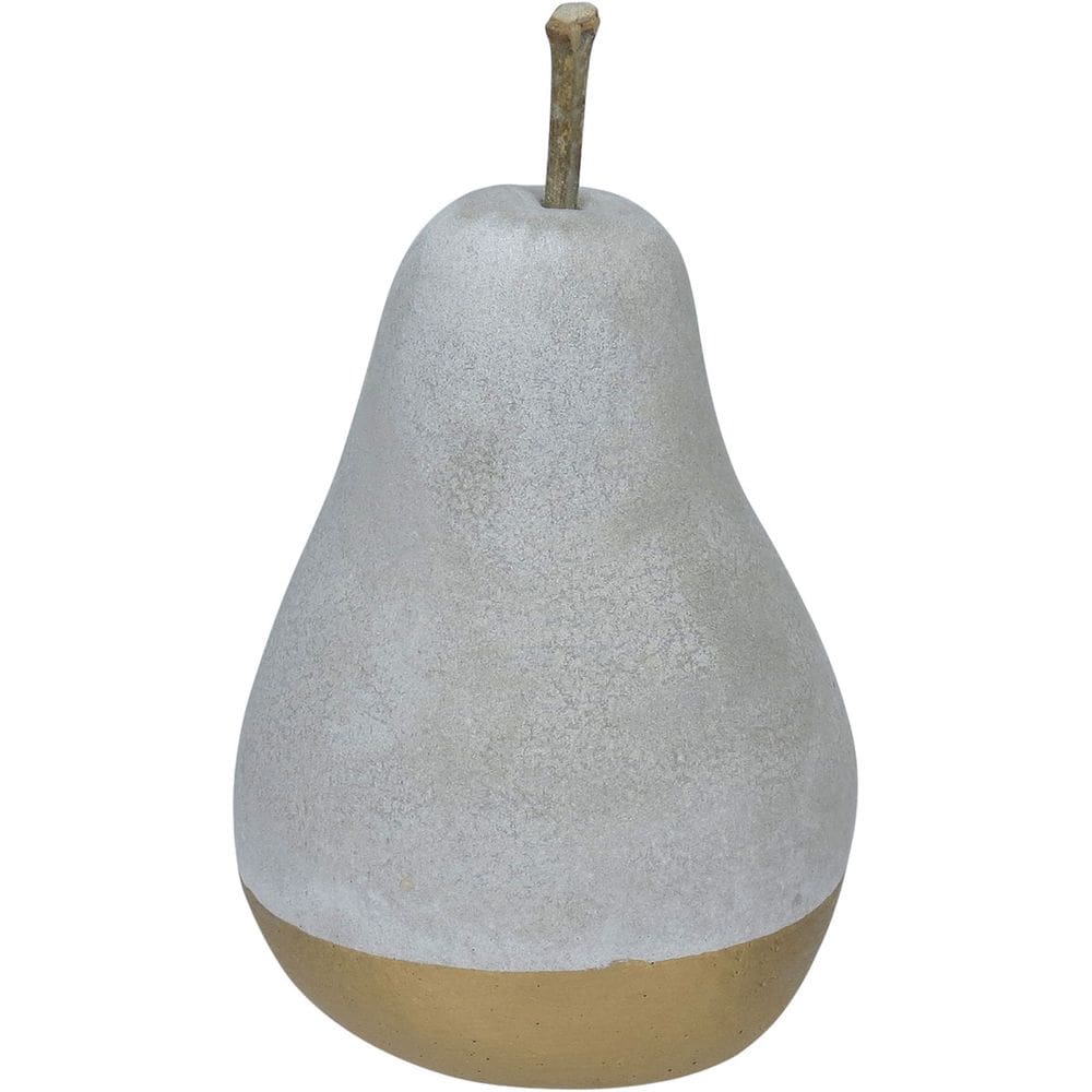 ADORNO DECORATIVO ENFEITE CASA HOME&CO PERA CIMENTO 16x9x9cm CINZA