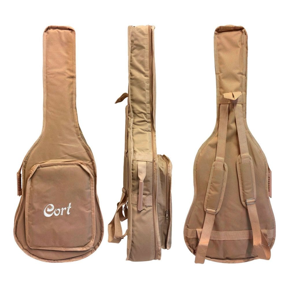 CAPA P/ VIOLÃO FOLK LUXO CARGO NY-600 ”CORT” BEGE