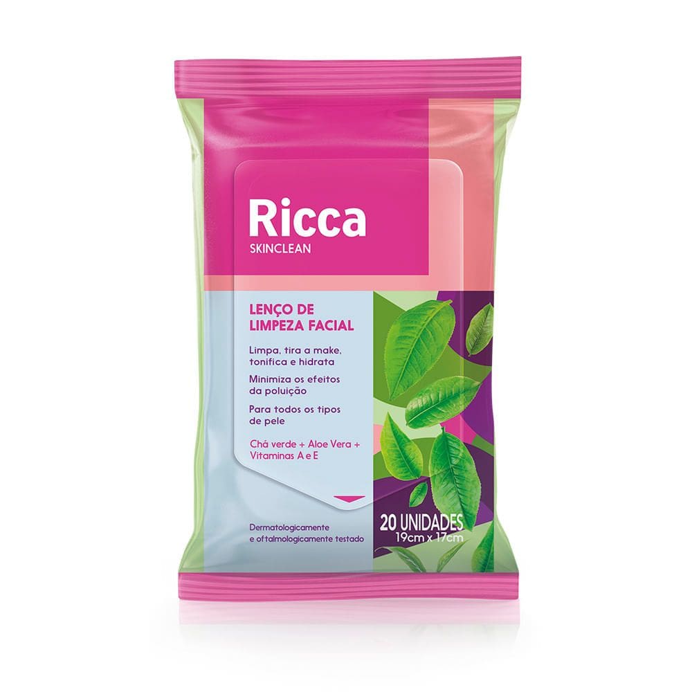 Lenço de Limpeza Facial Ricca