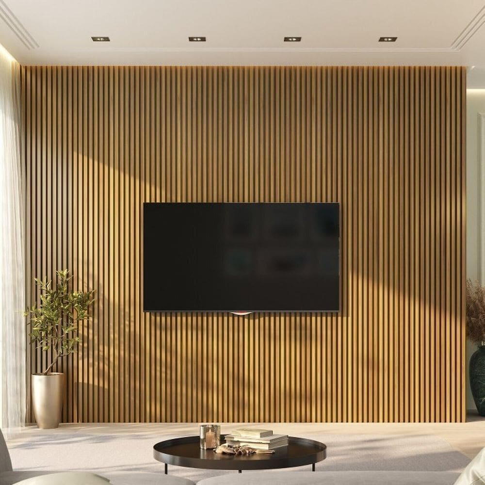 Painel Ripado de Pvc 6 Barras de 2,70m X 0,15cm Venda em 2,43m² Cerejeira