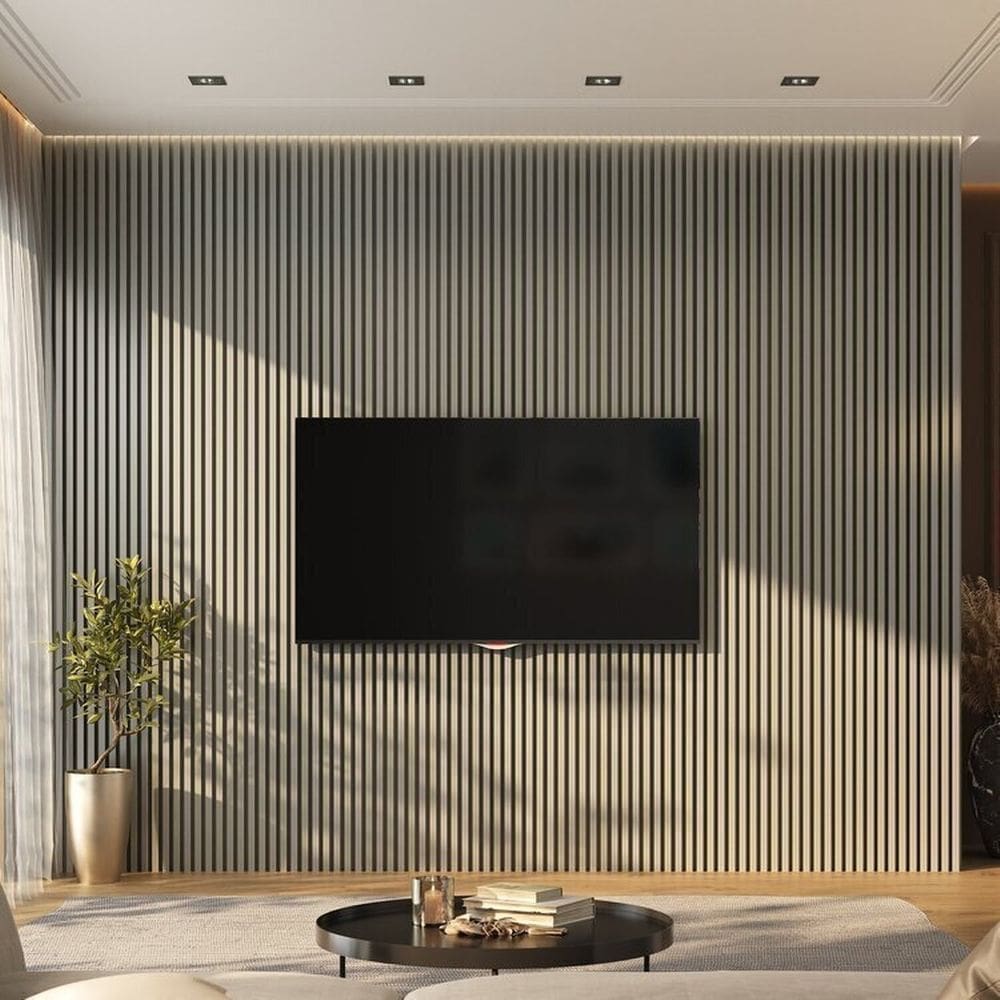 Painel Ripado de Pvc 4 Barras de 2,70m X 0,15cm Venda em 1,62m² Cinza