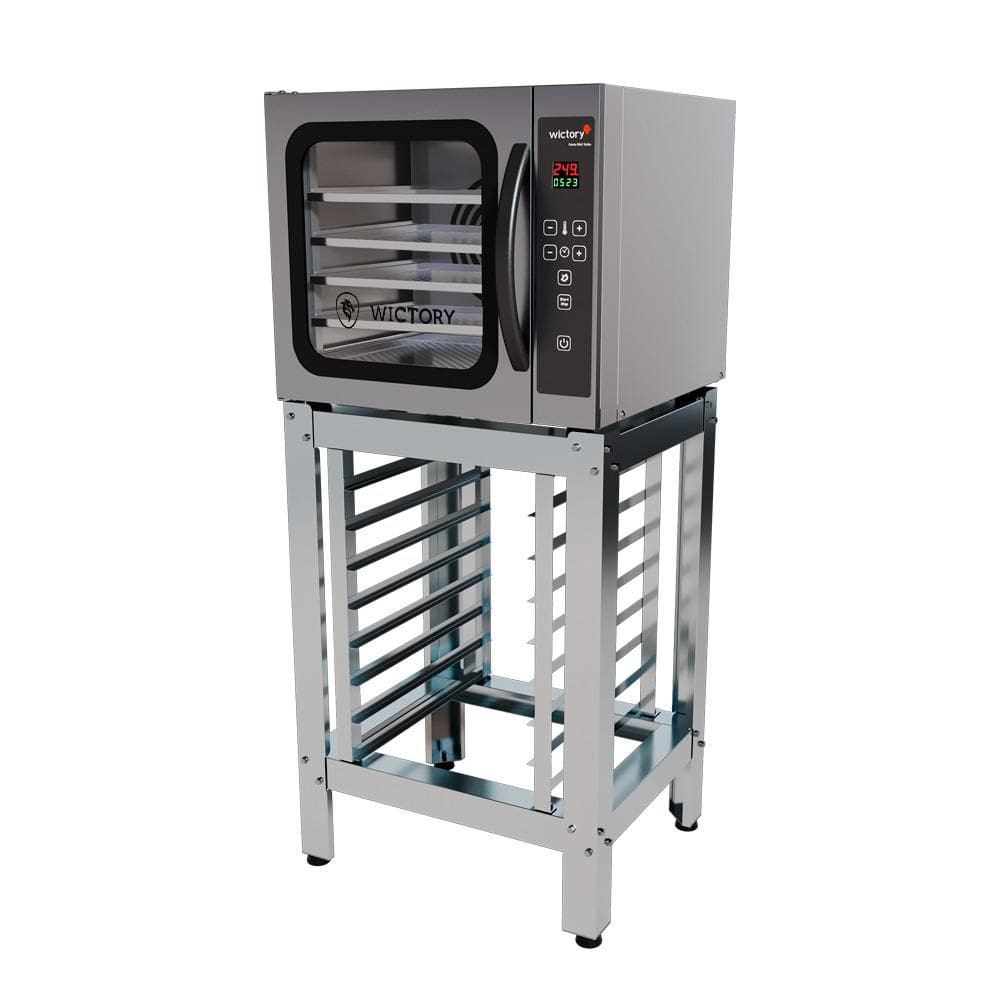 Forno Convector 5 Assadeiras 54 Litros Turbo Elétrico A Vapor Com Cavalete Inox WCV-535 Wictory