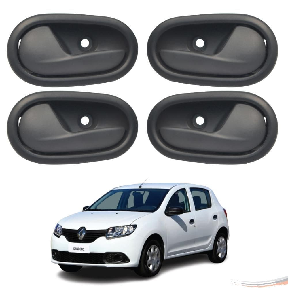 Kit 4 Maçanetas Interna Puxador Porta Sandero Logan Apos 14 - UN / 4 [F103]
