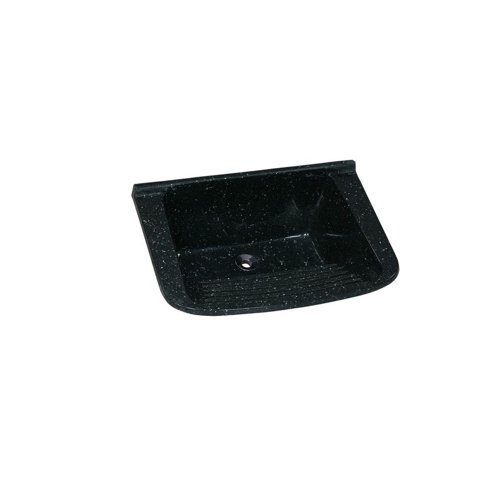 Tanque de Lavar Roupa em Mármore Sintético Granitado 55x41cm Preto