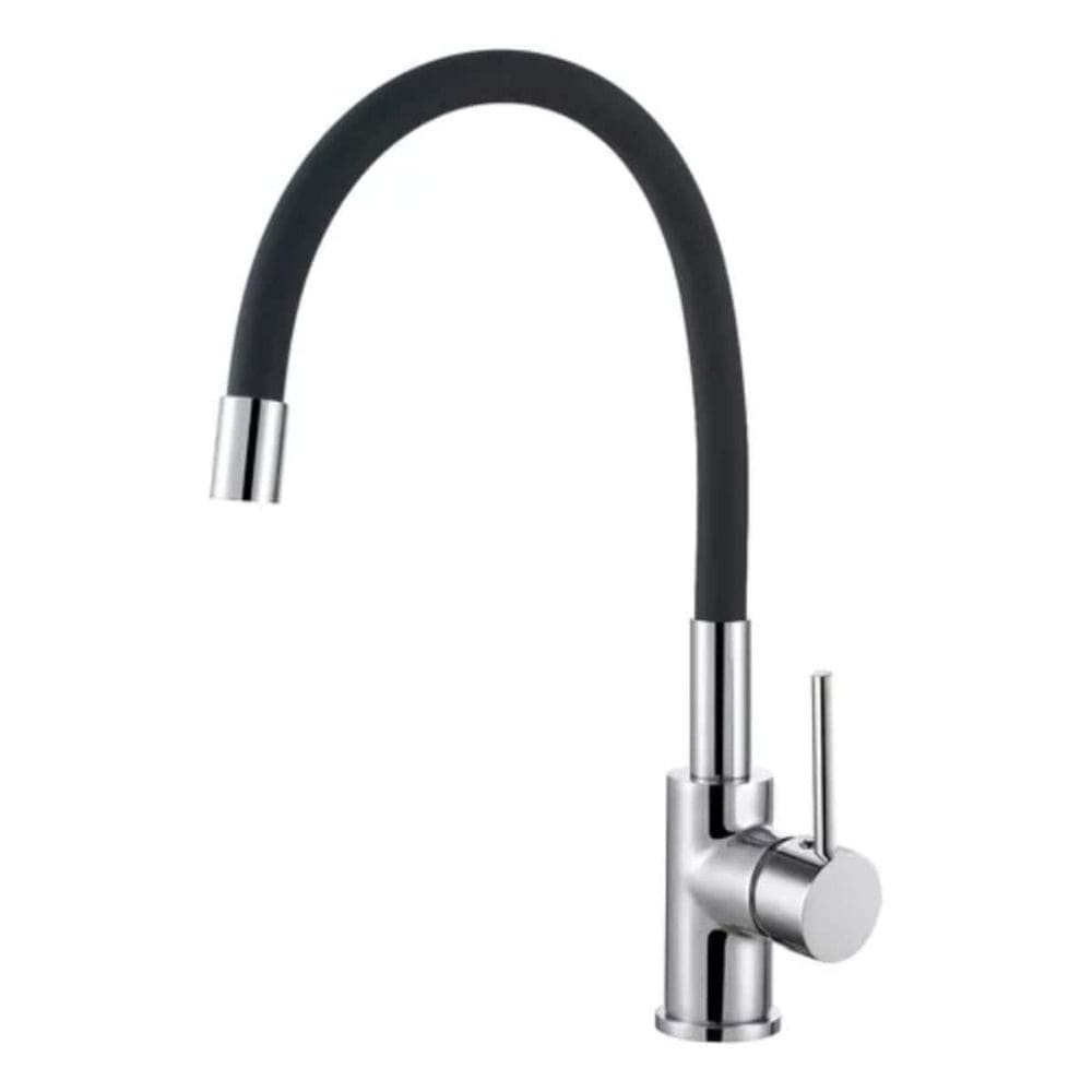 Torneira Misturador Cozinha Flexível Vogue Preta Monocomando