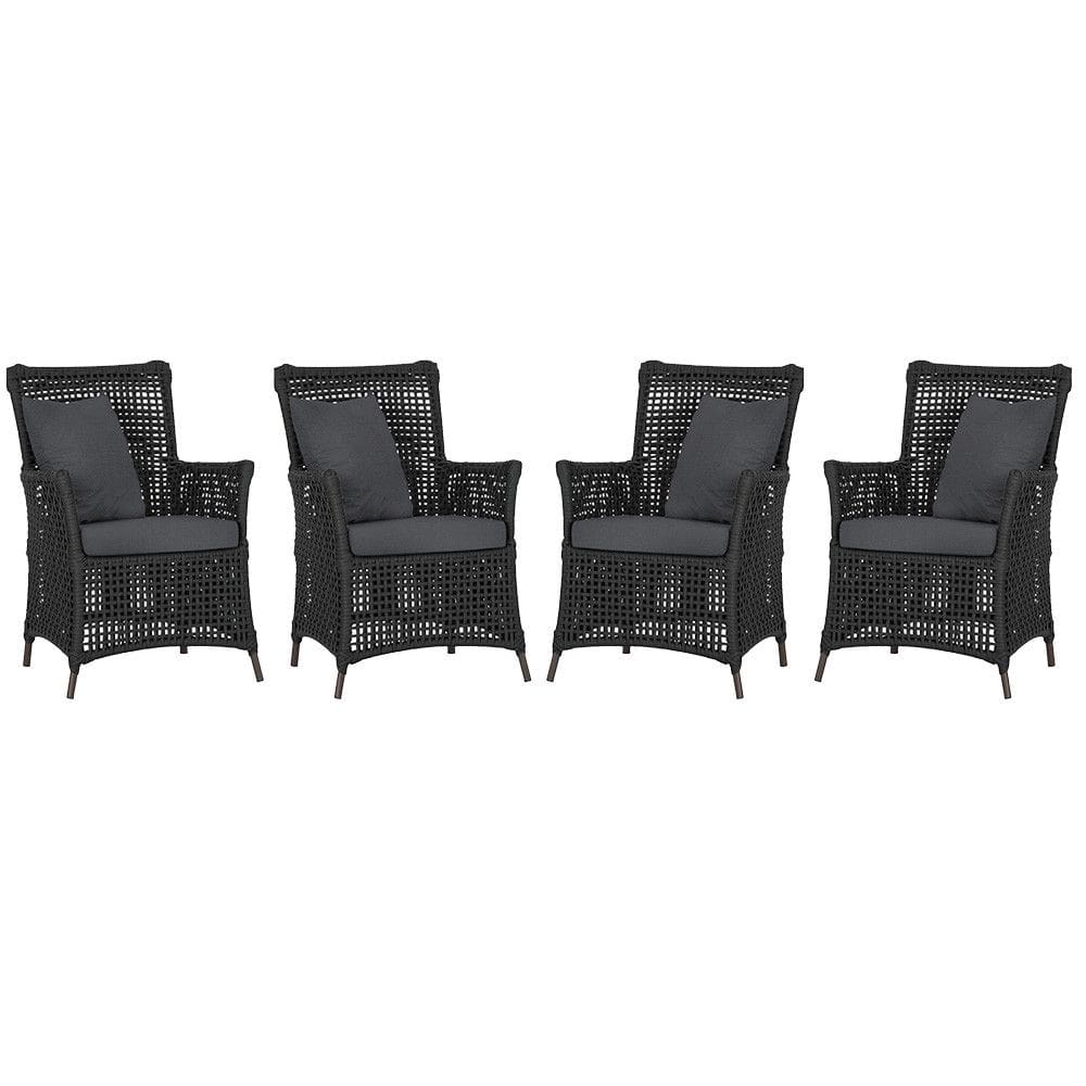 4 Poltronas Igapó Alumínio Micro Pintura Marrom Corda Náutica Estofado 11